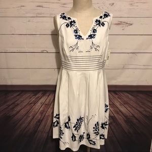 NEW! White & Blue Antonio Melani dress size 12